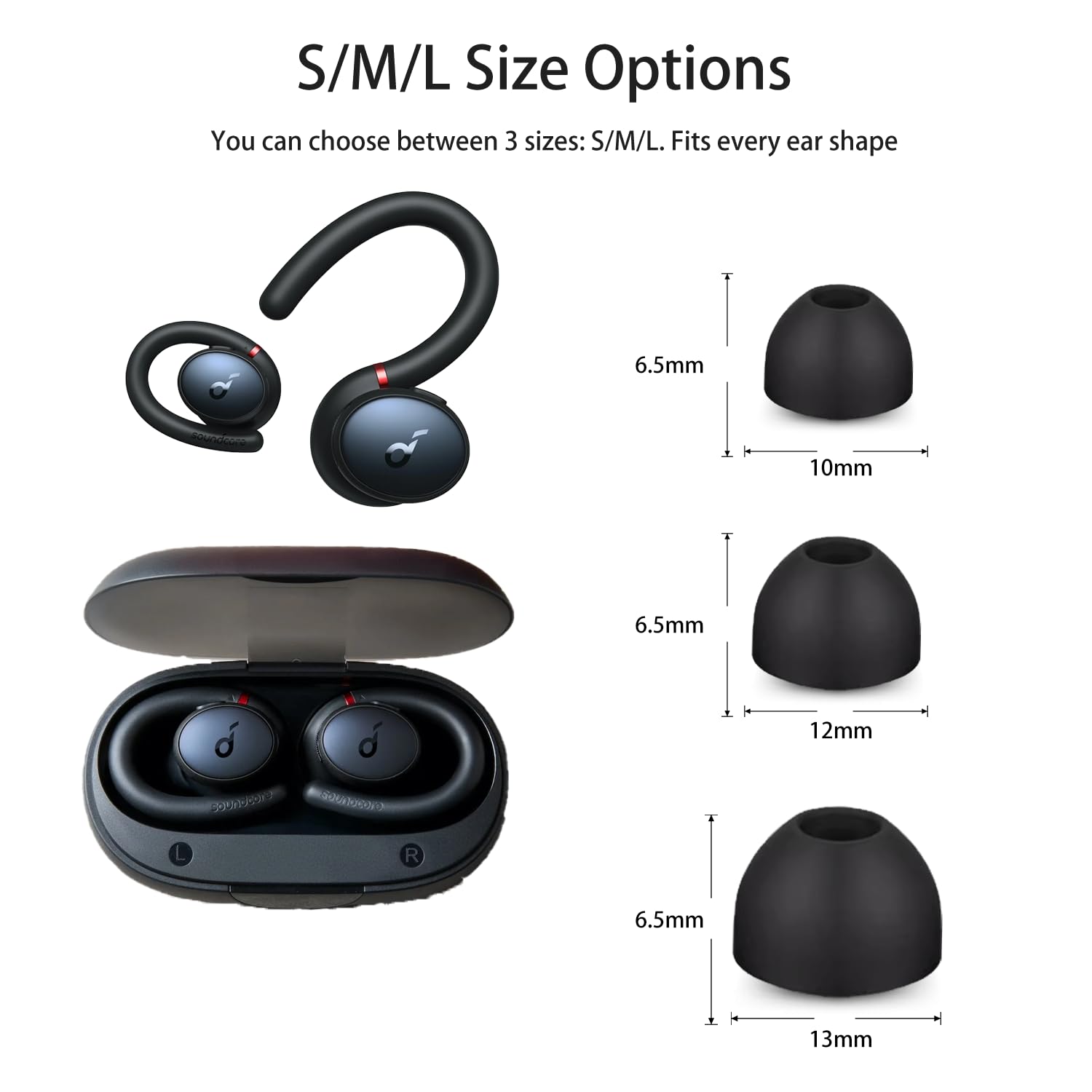 Amazon.com: [6pairs] Replacement Earbuds for Soundcore Sport X10